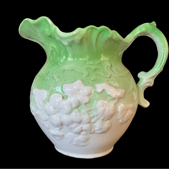 Antique Wheeling Pottery Company pitcher 7.5” tall x 8” wide - Picture 3 of 12